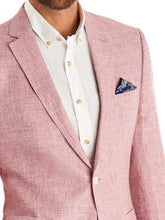 Men's Pure Cotton Linen Jacket Pink SkinOutfit